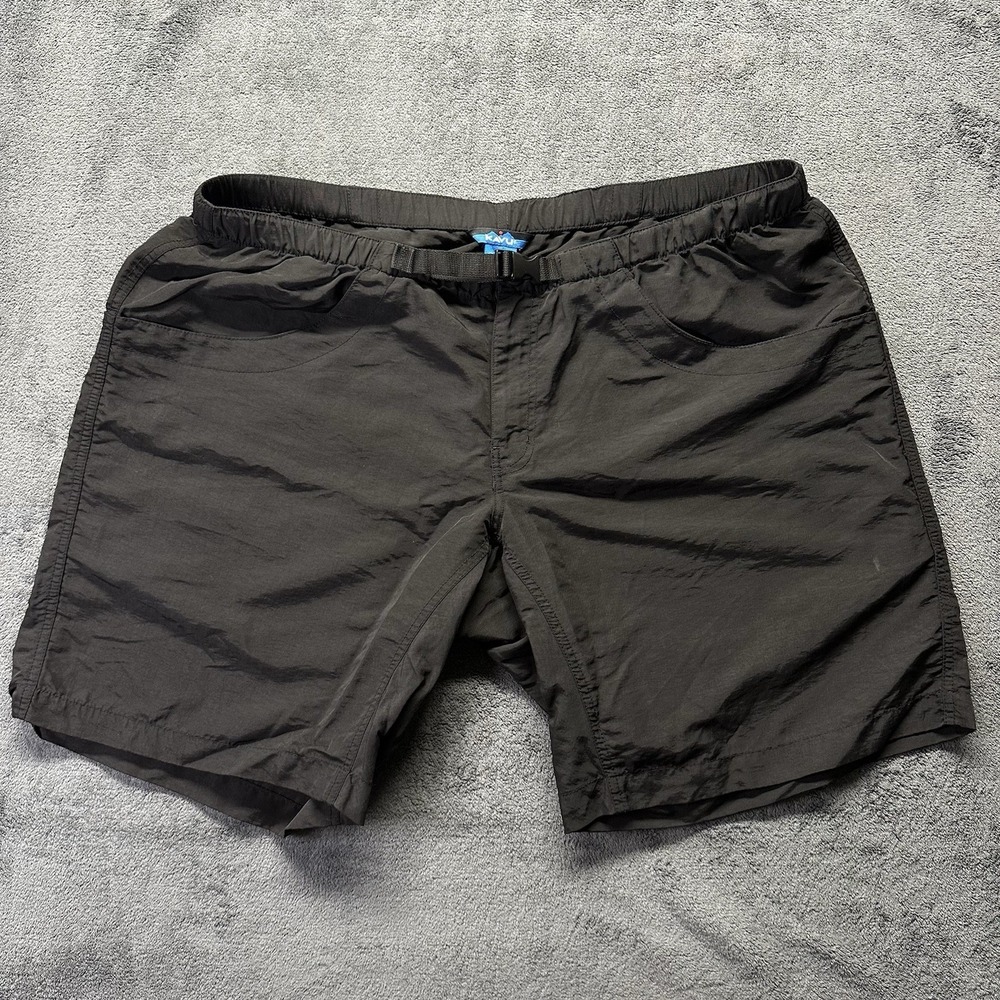 Kavu Nylon Shorts Mens 2XL XXL Black Belted Outdoor Hiking Camping Active